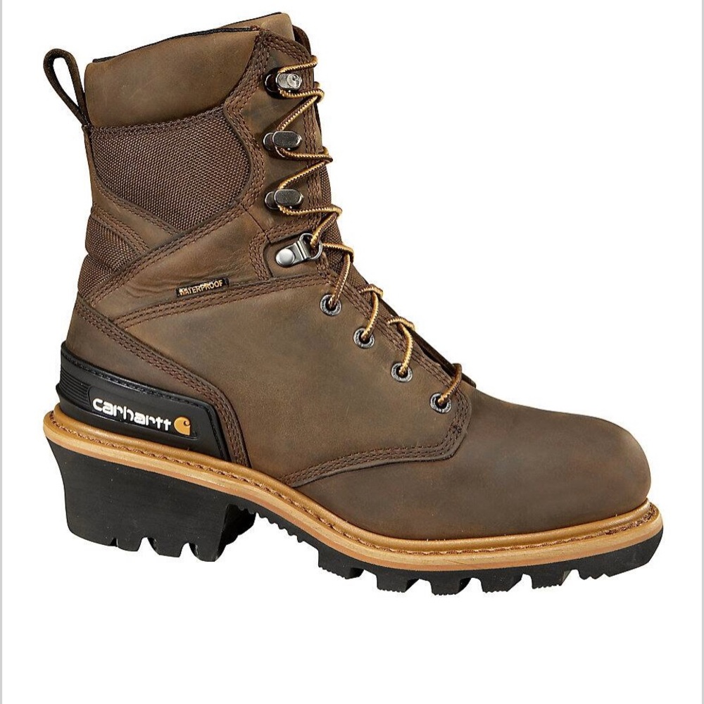 CARHARTT WATERPROOF INSULATED 8" COMPOSITE TOE LOGGER BOOT